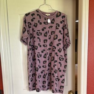 Purple Leopard Print T-Shirt